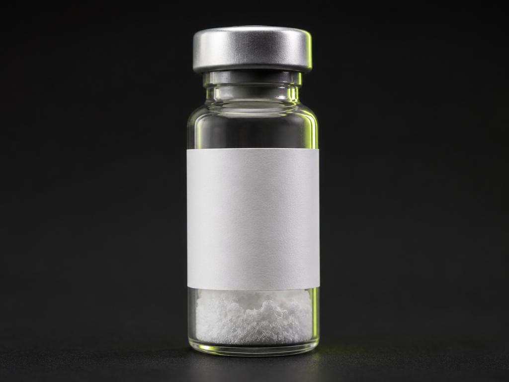 Ipamorelin Acetate research vial with printed label