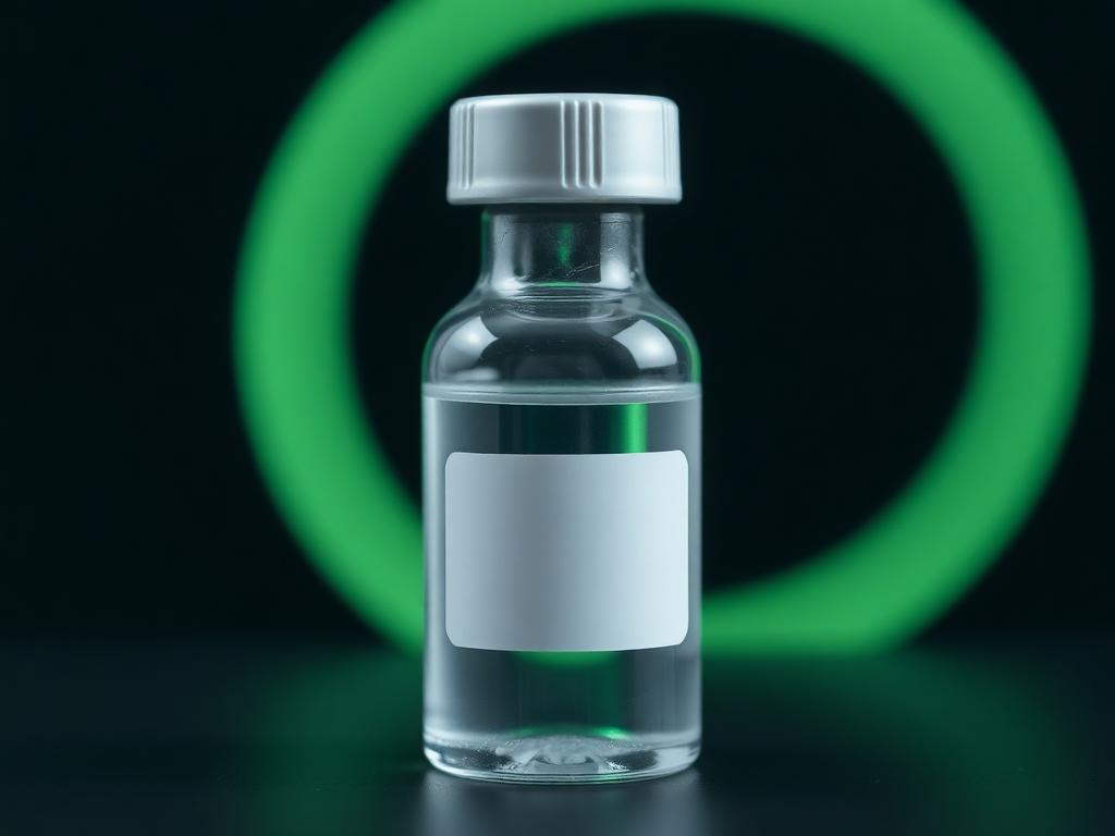 Bacteriostatic Water 10ml research vial with printed label